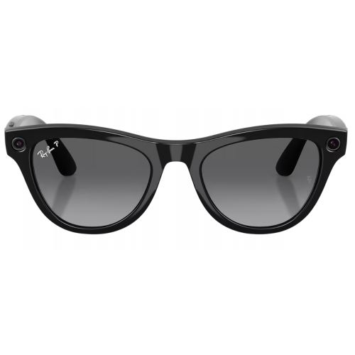 Умные очки Ray-Ban Meta* Skyler Gen 2 Shiny Black, Поляризационные линзы Polar Gradient Graphite (RW4014)